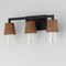 Maxim Lighting Carpenter 3-Light Bath Vanity, Walnut/Black 21623CLWNBK - alternate 2